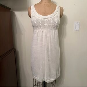 H&M Cream Knit Tank Sweater Mini Dress